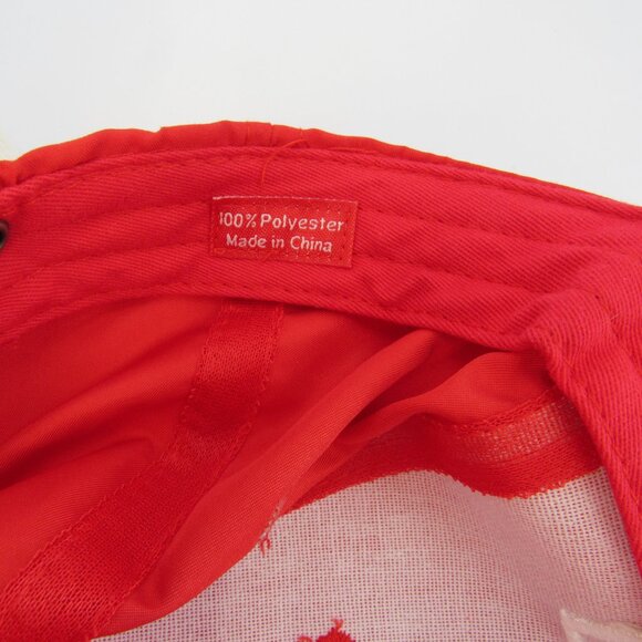 Fly Emirates White Embroidered Logo Men's Red Adjustable Cap Hat New with Tag - Picture 8 of 8